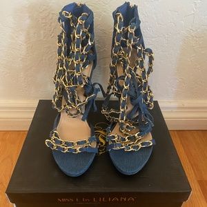 Women’s denim high heels